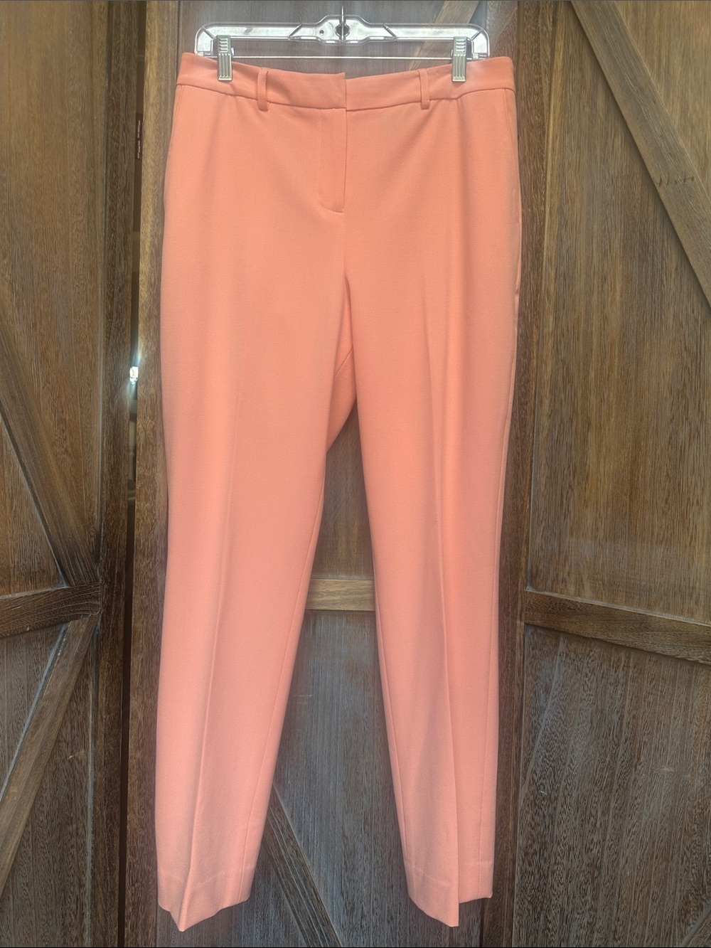 Tahari Peach Straight-Leg Dress Pants Trousers Size 10